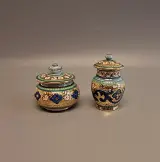 Set van decoratieve aardewerken potten – kavel bij De Kringwinkel, Aalst
