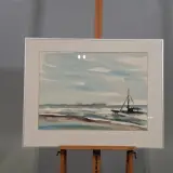 Aquarel, Maya Wildevuur, De kust, 1996 – foto 2 – kavel bij Onlineveilingmeester, Groningen