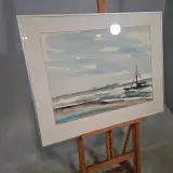 Aquarel, Maya Wildevuur, De kust, 1996 – foto 3 – kavel bij Onlineveilingmeester, Groningen