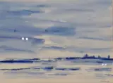 Aquarel, Maya Wildevuur, Zeezicht, 1986 – kavel bij Onlineveilingmeester, Groningen