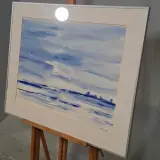 Aquarel, Maya Wildevuur, Zeezicht, 1986 – foto 4 – kavel bij Onlineveilingmeester, Groningen