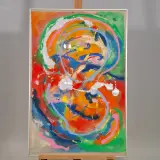 Gouache, Maya Wildevuur, Compositie, 1988 – foto 2 – kavel bij Onlineveilingmeester, Groningen