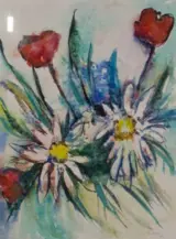 Aquarel, Maya Wildevuur, Bouquet, 1993 – kavel bij Onlineveilingmeester, Groningen
