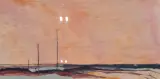 Kunstwerk in lijst, zijde, Maya Wildevuur, Compositie, 1987 – kavel bij Onlineveilingmeester, Groningen