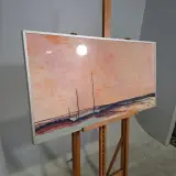 Kunstwerk in lijst, zijde, Maya Wildevuur, Compositie, 1987 – foto 5 – kavel bij Onlineveilingmeester, Groningen