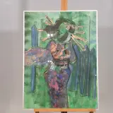 Kunstwerk in lijst, Maya Wildevuur, Geisha op de rug – foto 2 – kavel bij Onlineveilingmeester, Groningen