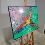 Acryl schilderij, Maya Wildevuur, Papagaai, 1994 – foto 3 – kavel bij Onlineveilingmeester, Groningen