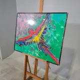 Acryl schilderij, Maya Wildevuur, Papagaai, 1994 – foto 4 – kavel bij Onlineveilingmeester, Groningen