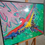 Acryl schilderij, Maya Wildevuur, Papagaai, 1994 – foto 7 – kavel bij Onlineveilingmeester, Groningen