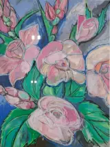 Aquarel, Maya Wildevuur, Bloementuin 5, 1987 – kavel bij Onlineveilingmeester, Groningen