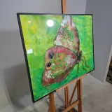 Kunstwerk in lijst, Maya Wildevuur, Vlinder, 1990 – foto 5 – kavel bij Onlineveilingmeester, Groningen