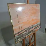 Zijde collage, Maya Wildevuur, Compositie zalmkleurig, 1987 – foto 5 – kavel bij Onlineveilingmeester, Groningen