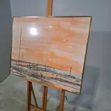 Zijde collage, Maya Wildevuur, Compositie zalmkleurig, 1987 – foto 6 – kavel bij Onlineveilingmeester, Groningen