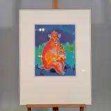 Zeefdruk, Maya Wildevuur, Aap met jong, 1994, 64/125 – foto 2 – kavel bij Onlineveilingmeester, Groningen