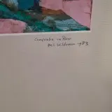 Zijde collage, Maya Wildevuur, Compositie in roze, 1983 – foto 3 – kavel bij Onlineveilingmeester, Groningen