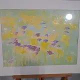 Kunstwerk in lijst, Maya Wildevuur, Bloemenvelden – foto 7 – kavel bij Onlineveilingmeester, Groningen