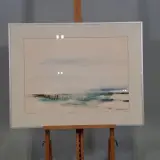 Aquarel, Maya Wildevuur, Het wad, 1986 – foto 2 – kavel bij Onlineveilingmeester, Groningen