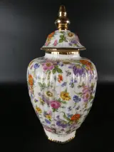 Vintage Boch Frères dekselvaas "Fleurs de Saxe" – foto 2 – kavel bij De Kringwinkel, Heverlee