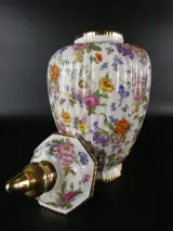 Vintage Boch Frères dekselvaas "Fleurs de Saxe" – foto 3 – kavel bij De Kringwinkel, Heverlee