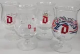 Set van 4 Duvel bierglazen speciale editie – kavel bij De Kringwinkel, Sint-Niklaas