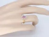 Gouden ring met diamanten en 1.53 carat pink sapphire – foto 2 – kavel bij Onlineveilingmeester
