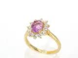 Gouden ring met diamanten en 1.53 carat pink sapphire – foto 3 – kavel bij Onlineveilingmeester