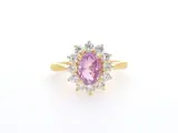 Gouden ring met diamanten en 1.53 carat pink sapphire – foto 6 – kavel bij Onlineveilingmeester