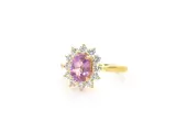 Gouden ring met diamanten en 1.53 carat pink sapphire – foto 8 – kavel bij Onlineveilingmeester