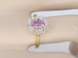 Gouden ring met diamanten en 1.53 carat pink sapphire – foto 9 – kavel bij Onlineveilingmeester