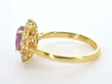 Gouden ring met diamanten en 1.53 carat pink sapphire – foto 10 – kavel bij Onlineveilingmeester