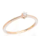 Rosegouden ring solitaire met een briljant geslepen diamant – foto 4 – kavel bij Onlineveilingmeester