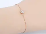 Rosegouden armband met een diamanten bedel – foto 2 – kavel bij Onlineveilingmeester