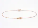 Rosegouden armband met een diamanten bedel – foto 3 – kavel bij Onlineveilingmeester