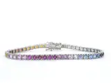 Gouden tennisarmband met 8.50 carat saffieren – foto 7 – kavel bij Onlineveilingmeester