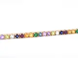 Rosegouden tennisarmband met multi colour edelstenen – foto 5 – kavel bij Onlineveilingmeester