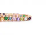 Rosegouden tennisarmband met multi colour edelstenen – foto 6 – kavel bij Onlineveilingmeester