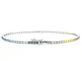 Gouden tennisarmband met 3.00 carat saffieren – foto 4 – kavel bij Onlineveilingmeester