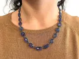 Halscollier met schakels van natuurlijke diamanten en tanzanieten – foto 2 – kavel bij Onlineveilingmeester