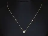 Gouden collier met diamanten hanger klaver vier – foto 2 – kavel bij Onlineveilingmeester
