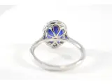 Witgouden entourage ring met diamanten en saffier – foto 6 – kavel bij Onlineveilingmeester
