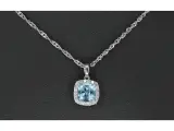 Witgouden entourage hanger bezet met topaas en diamanten, excl. ketting – foto 2 – kavel bij Onlineveilingmeester