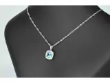 Witgouden entourage hanger bezet met topaas en diamanten, excl. ketting – foto 4 – kavel bij Onlineveilingmeester