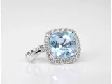 Witgouden entourage hanger bezet met topaas en diamanten, excl. ketting – foto 6 – kavel bij Onlineveilingmeester