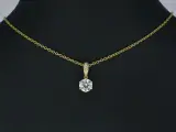 Gouden solitair hanger met een diamant 1.00 carat, excl. ketting – foto 2 – kavel bij Onlineveilingmeester