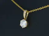 Gouden solitair hanger met een diamant 1.00 carat, excl. ketting – foto 3 – kavel bij Onlineveilingmeester