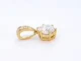 Gouden solitair hanger met een diamant 1.00 carat, excl. ketting – foto 6 – kavel bij Onlineveilingmeester