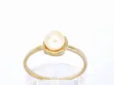 Gouden ring met een parel – kavel bij Onlineveilingmeester
