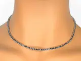Tenniscollier met natuurlijke zwarte diamanten – foto 2 – kavel bij Onlineveilingmeester