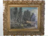 Klassiek landschapsschilderij - olieverf op doek – kavel bij De Kringwinkel, Heverlee