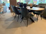 Set van 6 eetkamerstoelen groen – foto 2 – kavel bij Onlineveilingmeester, Joure